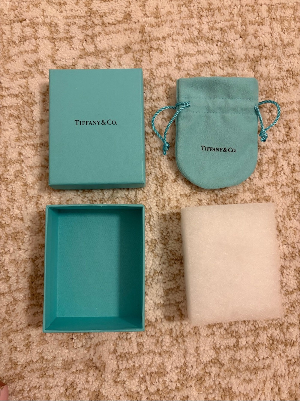 Tiffany & Co. Signature Blue Box and Pouch ONLY
